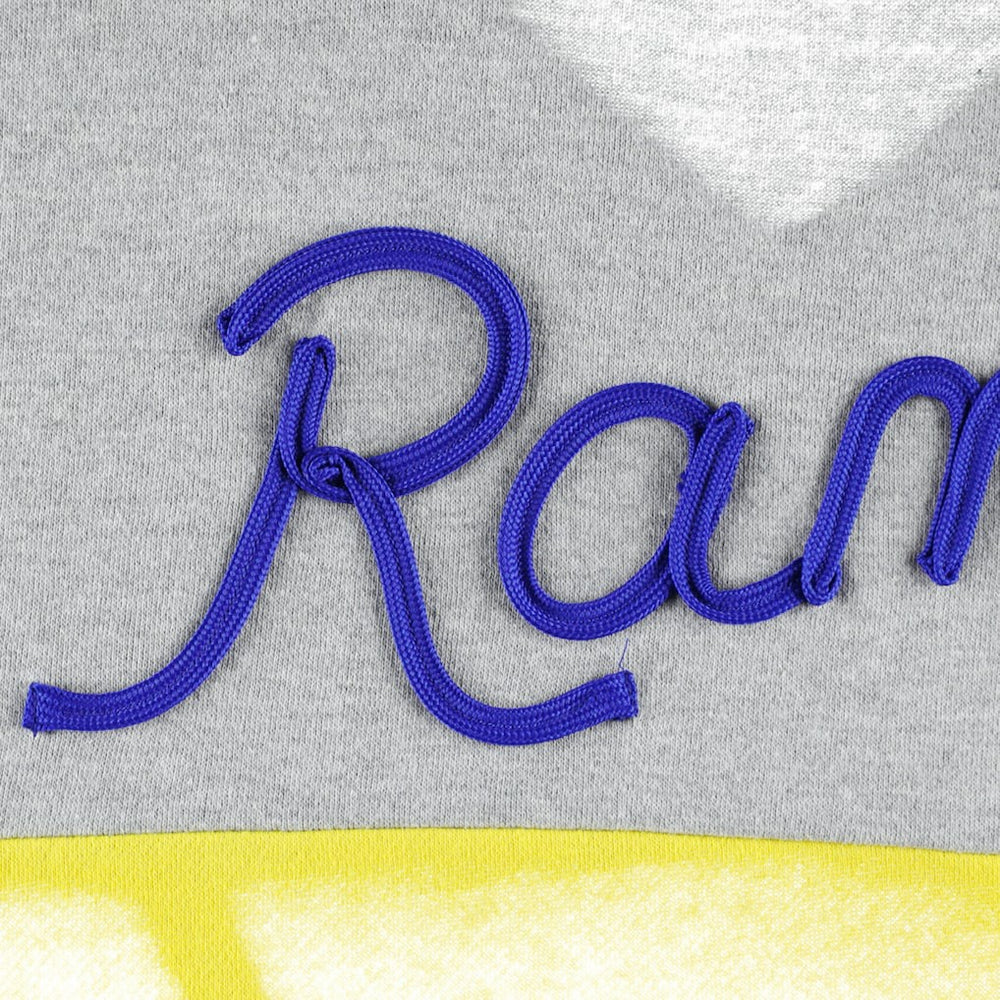 Los Angeles Rams Touch Women's Outfield Deep V-Back Waist Length Pullover Sweatshirt - Heather Gray/Royal Pullover