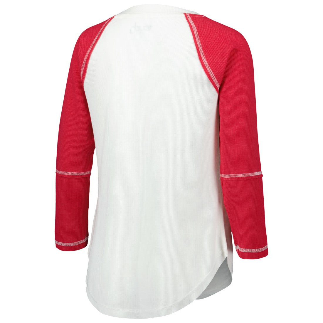 Tampa Bay Buccaneers Touch Women's Rebel Raglan Tri-Blend 3/4-Sleeve Lace-Up V-Neck T-Shirt - White/Red T-shirts