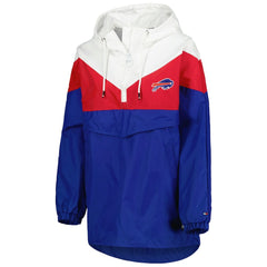 Buffalo Bills Tommy Hilfiger Women's Staci Half-Zip Hoodie Windbreaker Jacket - White/Red Hoodies