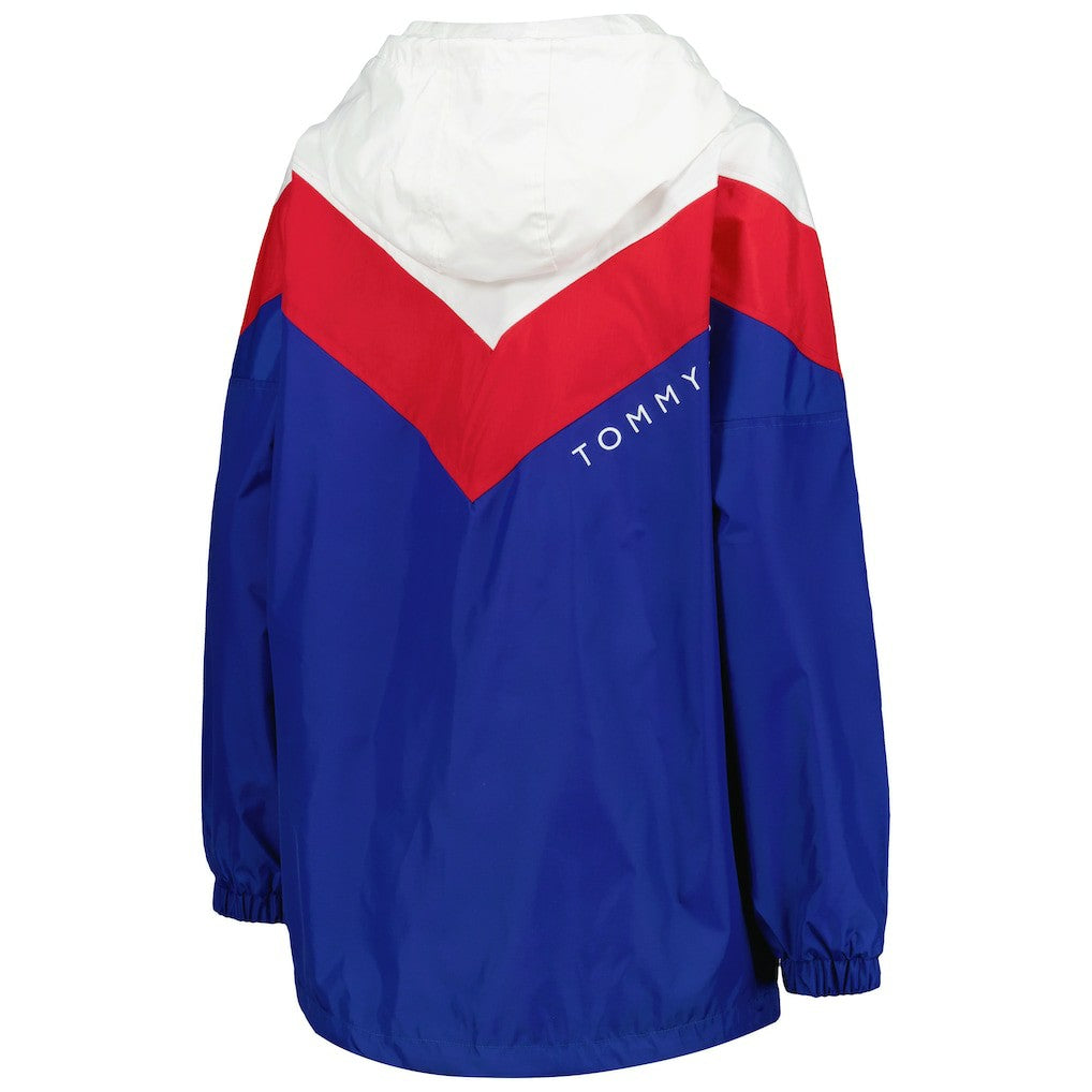 Buffalo Bills Tommy Hilfiger Women's Staci Half-Zip Hoodie Windbreaker Jacket - White/Red Hoodies