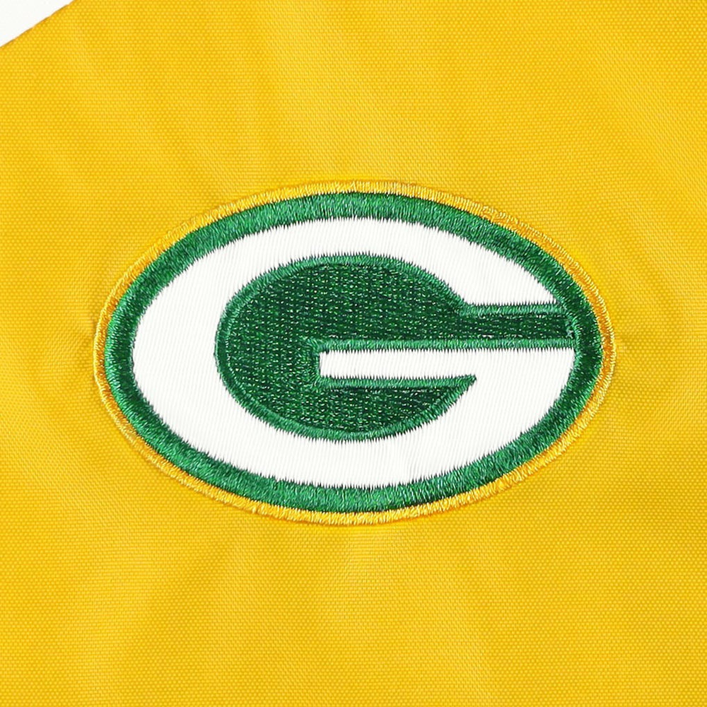 Green Bay Packers Tommy Hilfiger Women's Staci Half-Zip Hoodie Windbreaker Jacket - White/Gold Hoodies