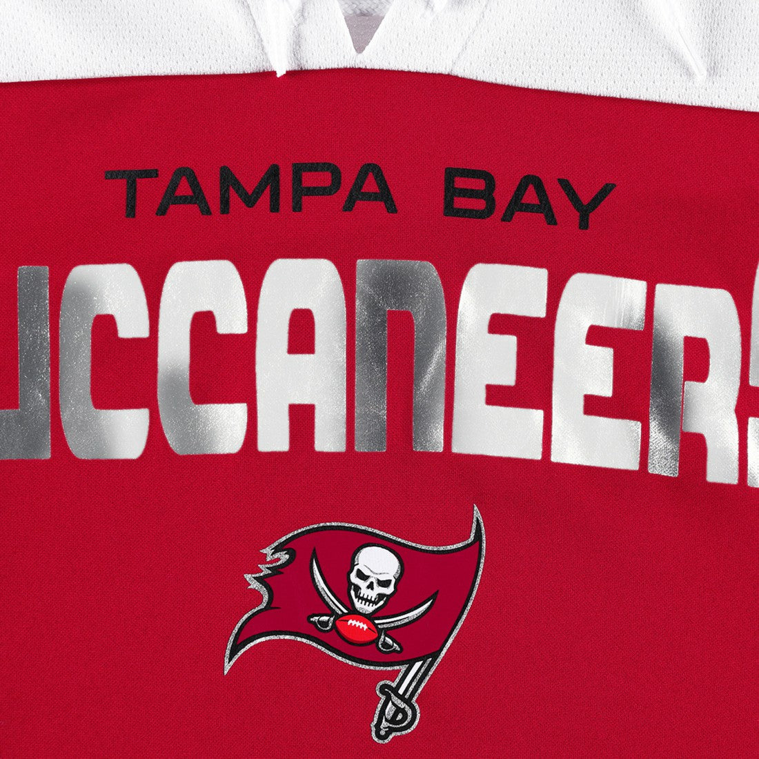 Tampa Bay Buccaneers G-III 4Her by Carl Banks Women's Double Team 3/4-Sleeve Lace-Up T-Shirt - Red/White T-shirts