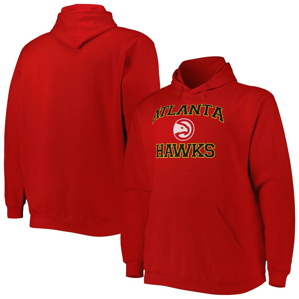 Atlanta Hawks Big & Tall Heart & Soul Pullover Hoodie Red