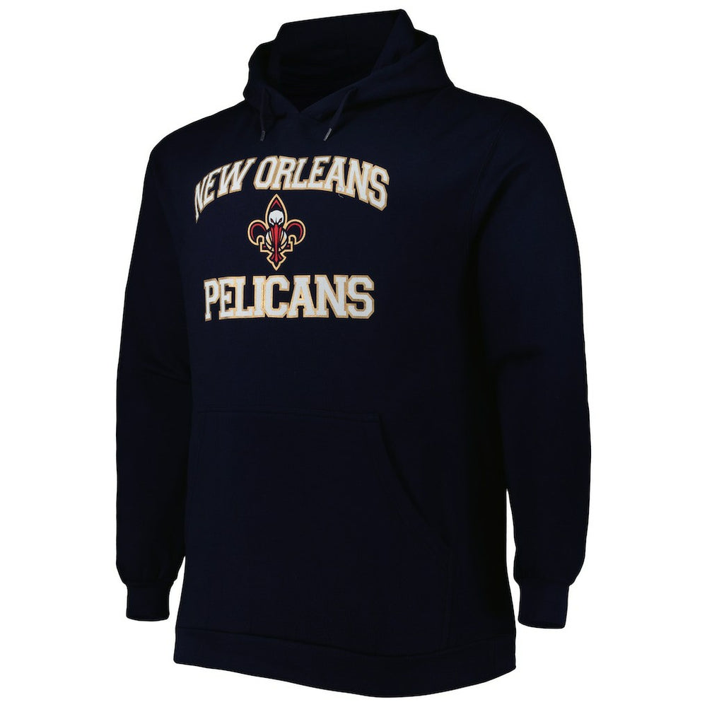 New Orleans Pelicans Big & Tall Heart & Soul Pullover Hoodie Navy