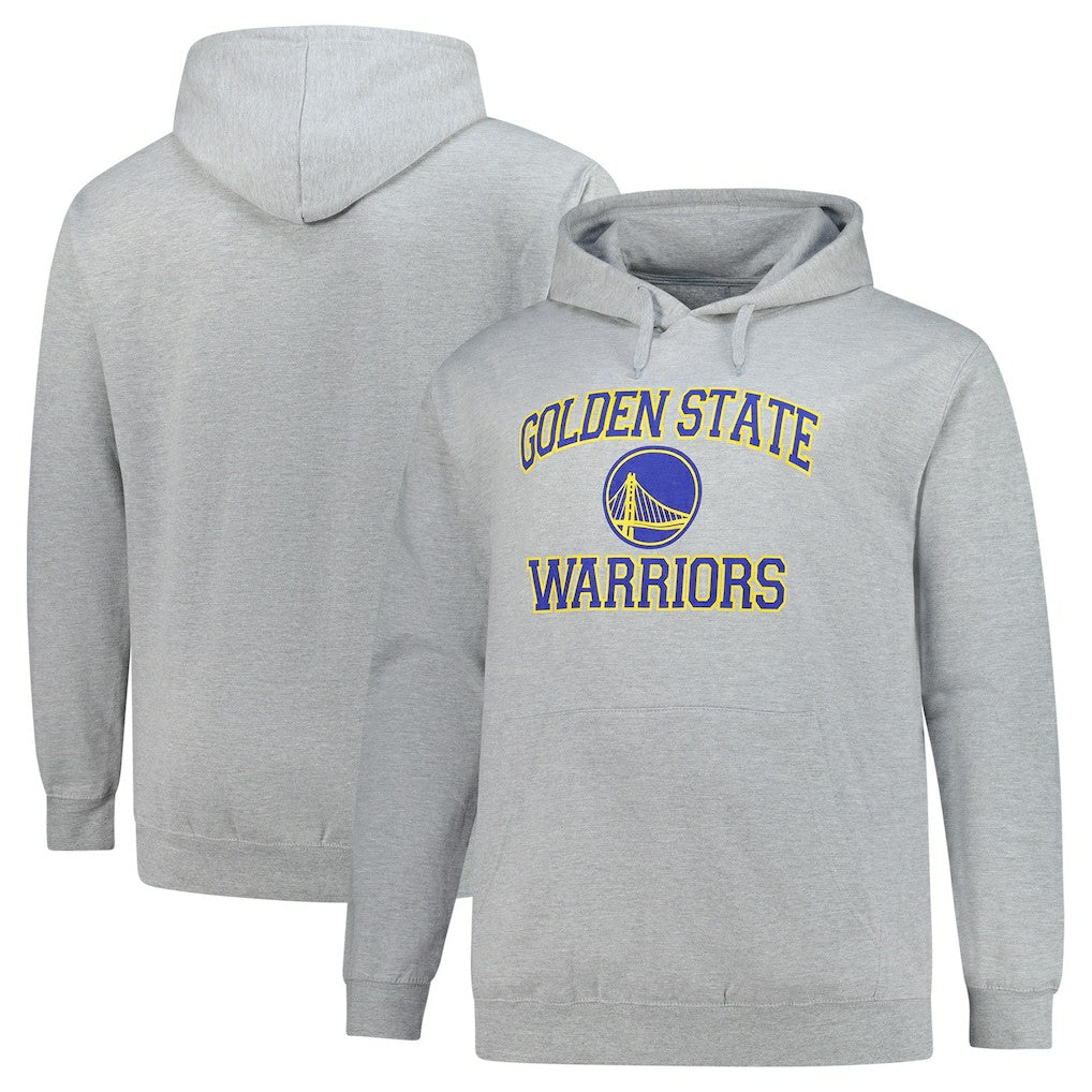 Golden State Warriors Big & Tall Heart & Soul Pullover Hoodie Heathered Gray