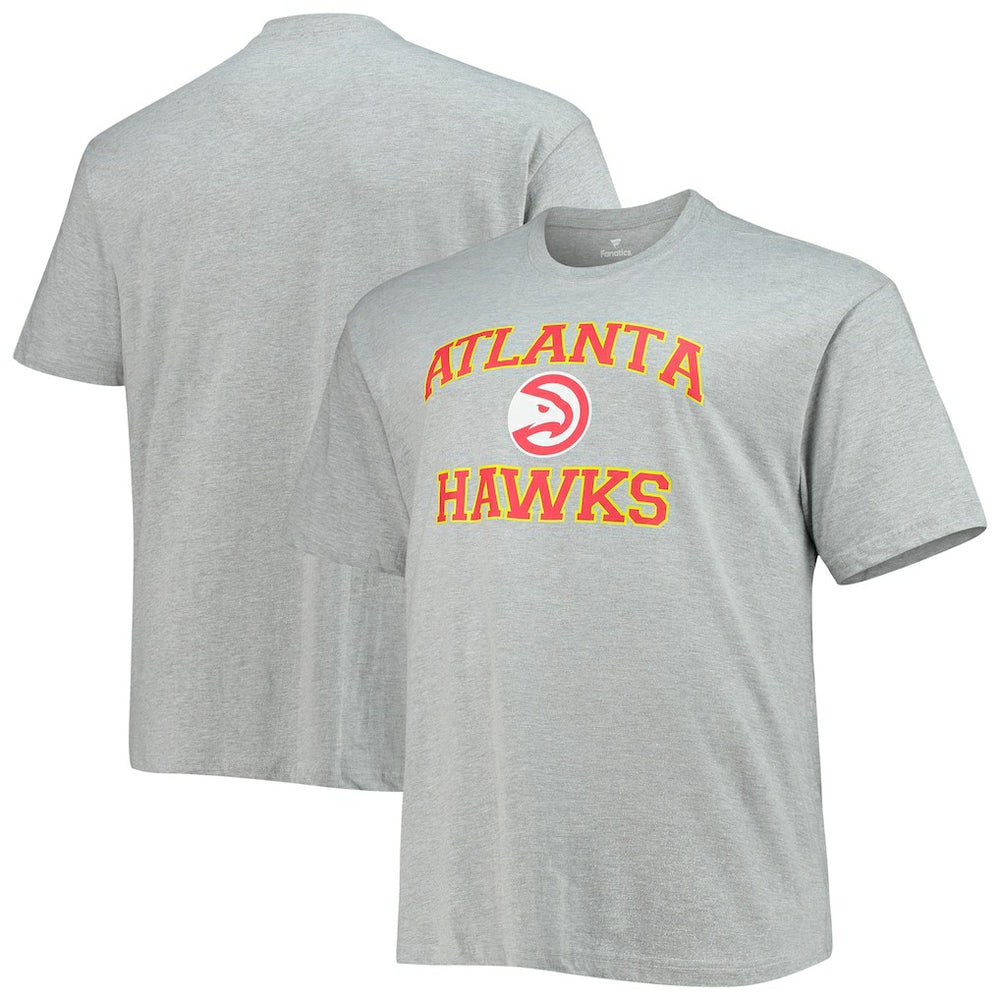Atlanta Hawks Big & Tall Heart & Soul T-Shirt Heathered Gray