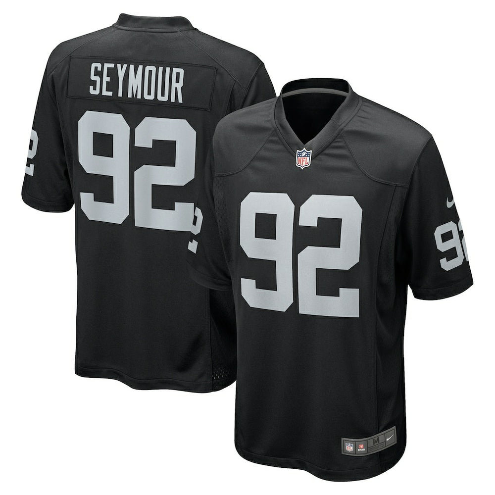 Richard Seymour Las Vegas Raiders Retired Player Game Jersey - Black Jerseys