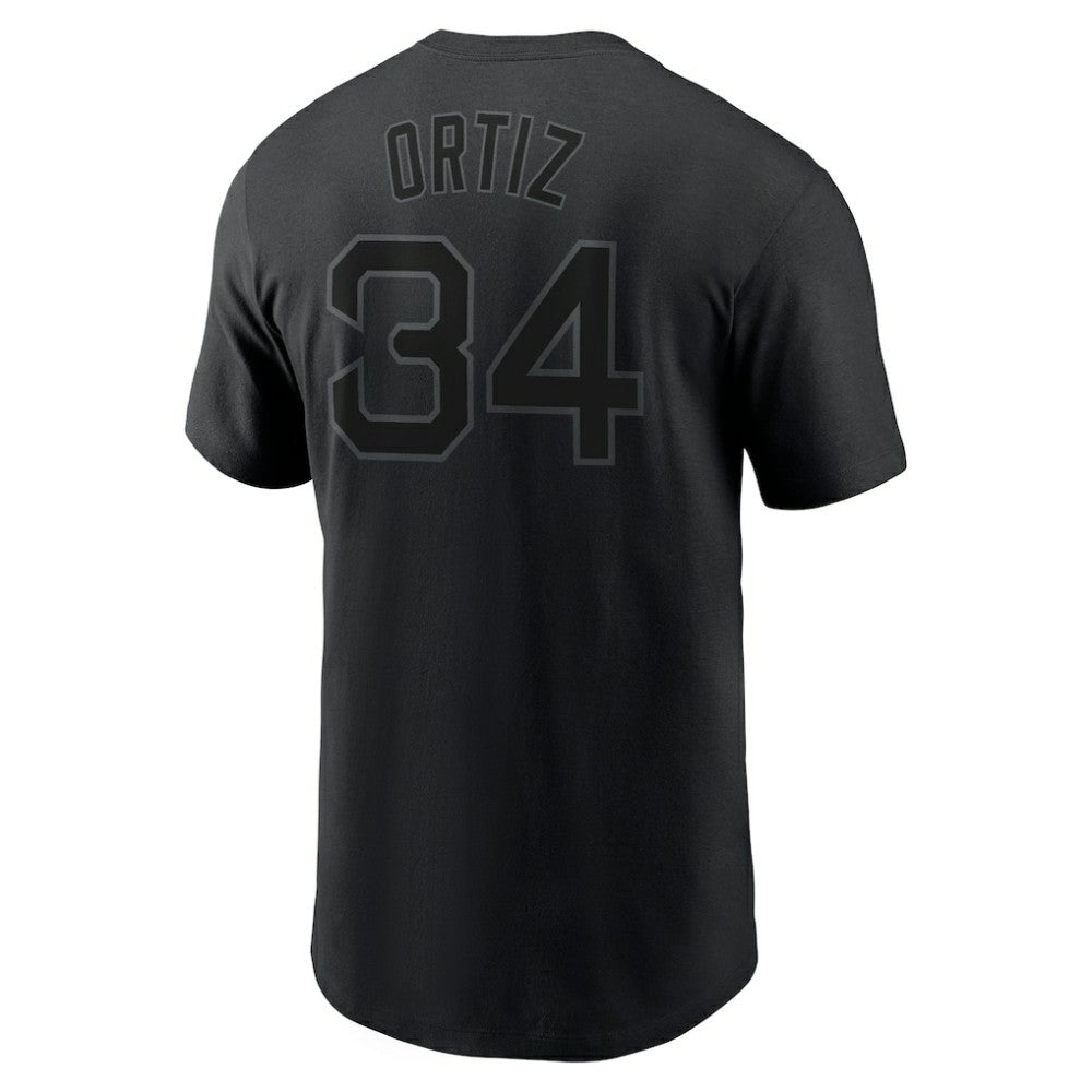 David Ortiz Boston Red Sox Nike Name & Number T-Shirt - Black T-shirts