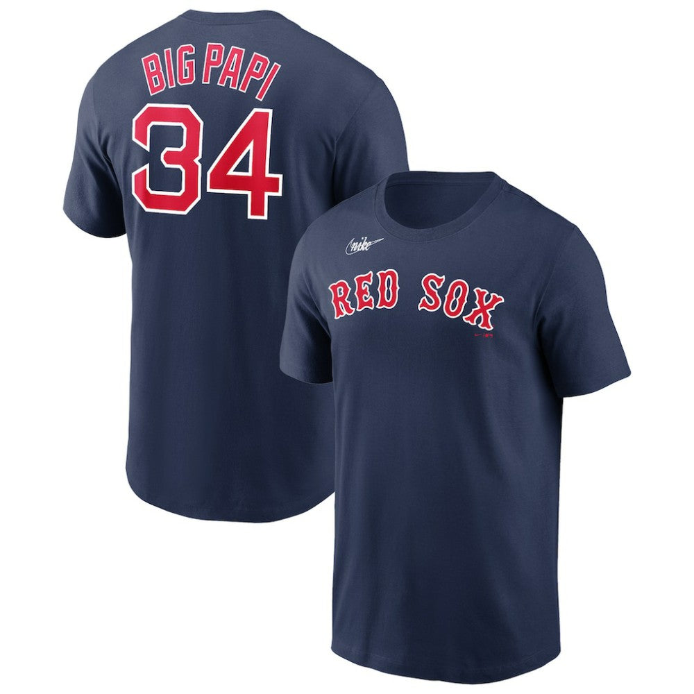 David Ortiz Boston Red Sox Nike Name & Number Wordmark T-Shirt - Navy T-shirts