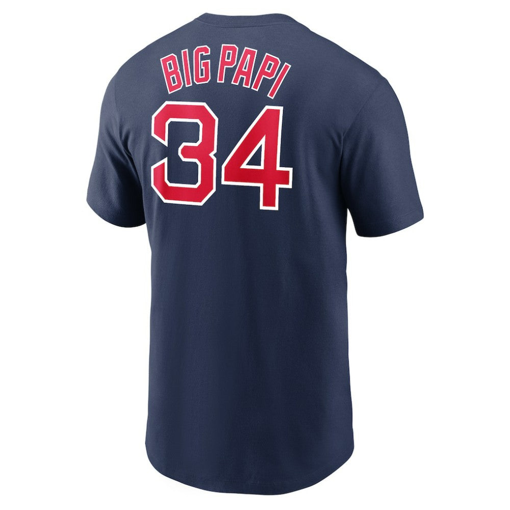 David Ortiz Boston Red Sox Nike Name & Number Wordmark T-Shirt - Navy T-shirts
