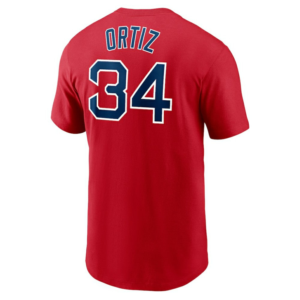 David Ortiz Boston Red Sox Nike Name & Number T-Shirt - Red T-shirts