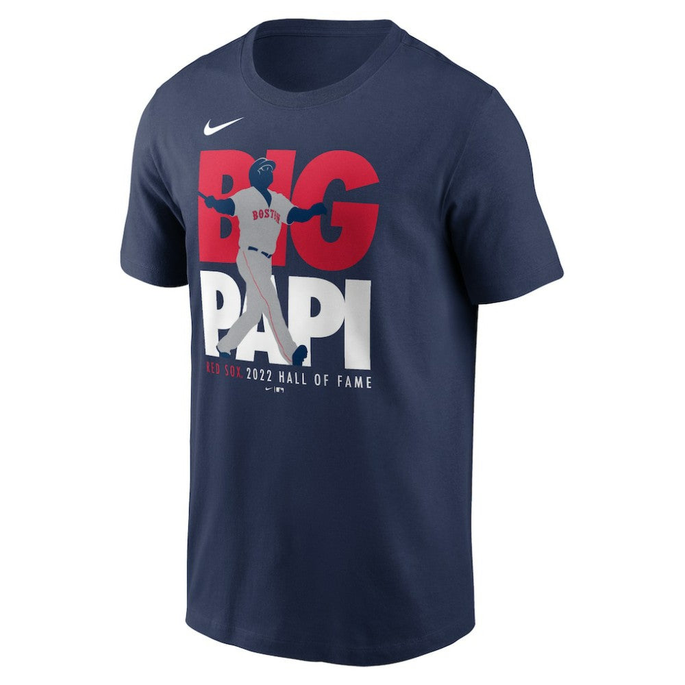 David Ortiz Boston Red Sox Nike 2022 Hall of Fame Essential T-Shirt - Navy T-shirts