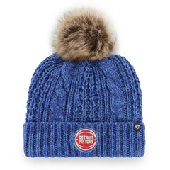 Detroit Pistons '47 Women's Meeko Cuffed Knit Hat with Pom Royal - 47 brand