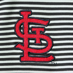 St. Louis Cardinals Tommy Bahama Women's Aubrey Stripe Block IslandZone Half-Zip Jacket - Black Jackets