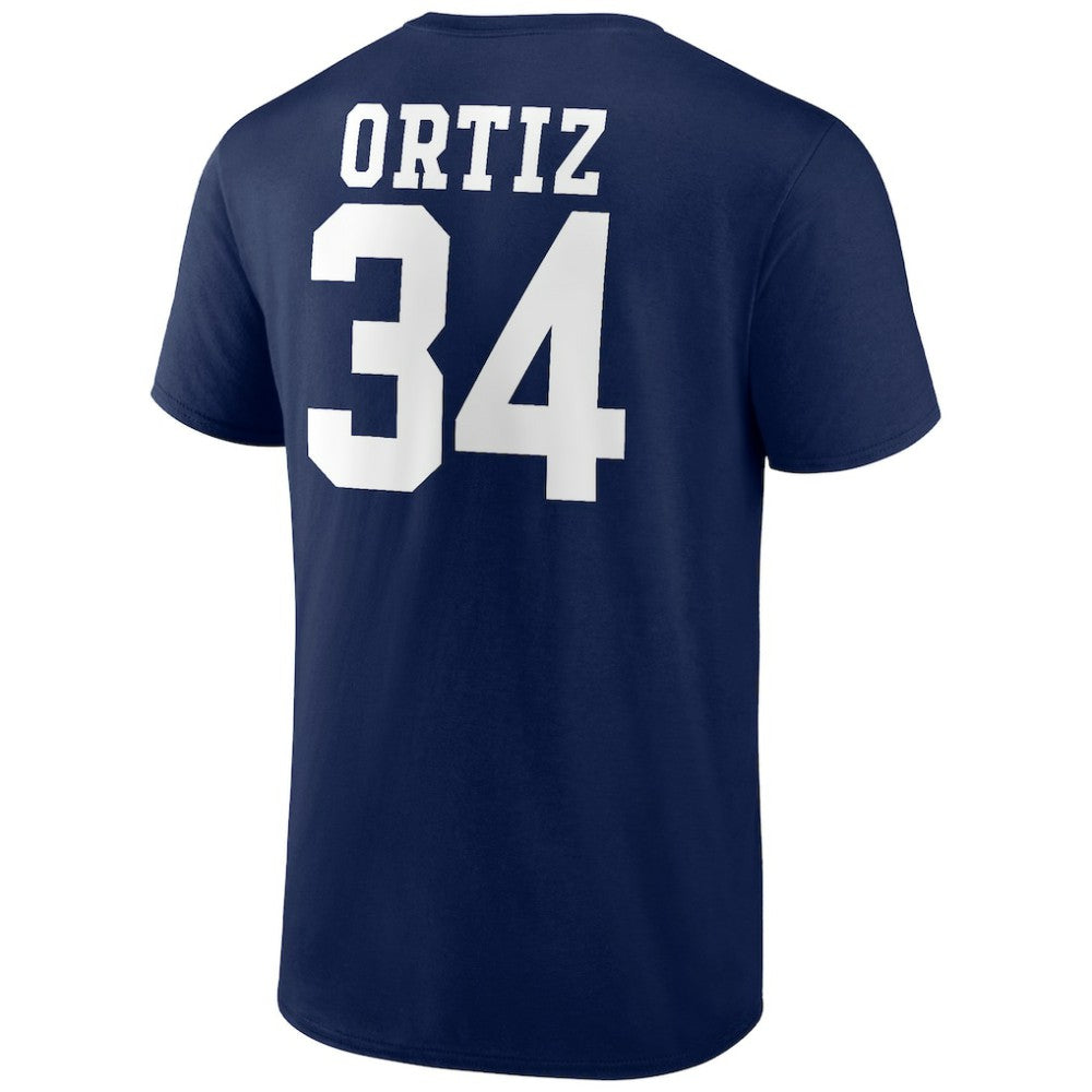 David Ortiz Boston Red Sox Fanatics Logo Graphic T-Shirt - Navy T-shirts