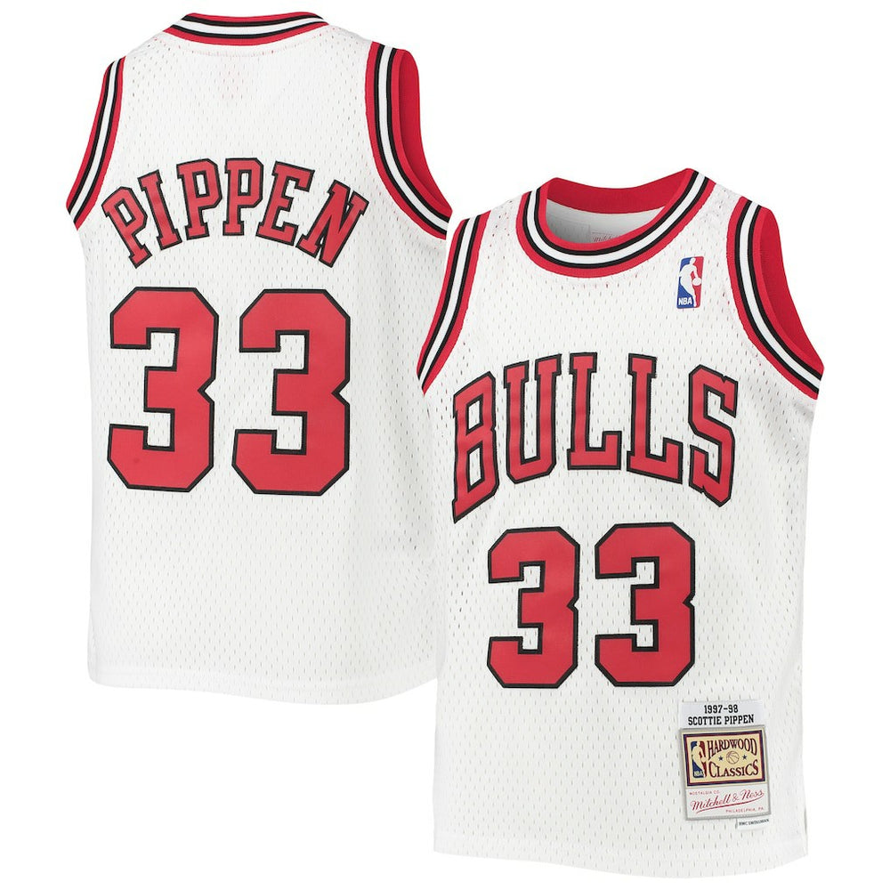 Scottie Pippen Chicago Bulls Youth 1997/98 Hardwood Classics Swingman Jersey White - Mitchell & Ness outlet