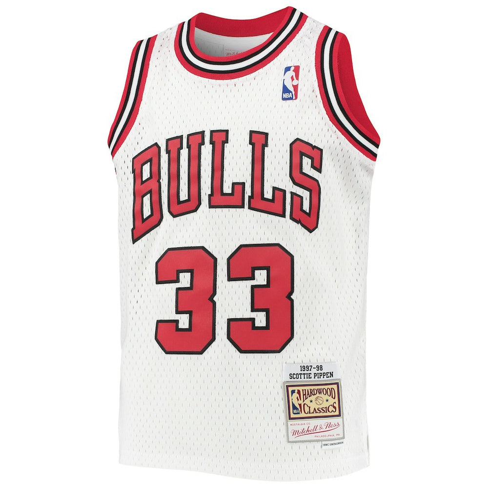 Scottie Pippen Chicago Bulls Youth 1997/98 Hardwood Classics Swingman Jersey White - Mitchell & Ness outlet