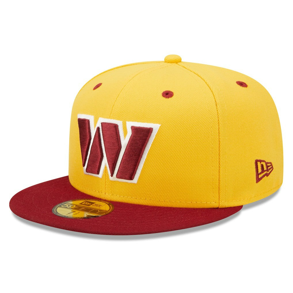 Washington Commanders New Era Flipside 2Tone 59FIFTY Fitted Hat - Gold/Burgundy Hats