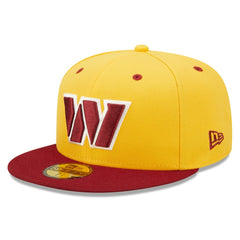 Washington Commanders New Era Flipside 2Tone 59FIFTY Fitted Hat - Gold/Burgundy Hats