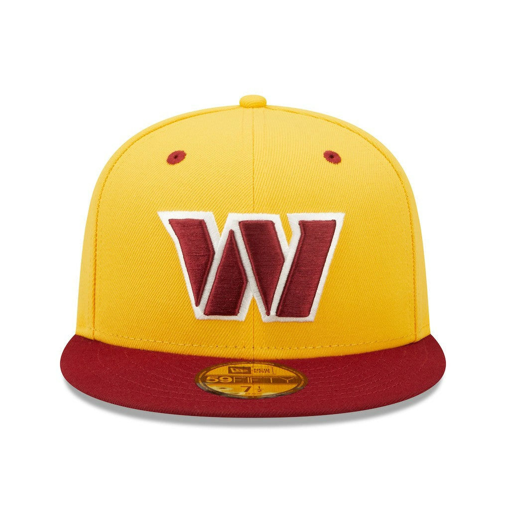 Washington Commanders New Era Flipside 2Tone 59FIFTY Fitted Hat - Gold/Burgundy Hats