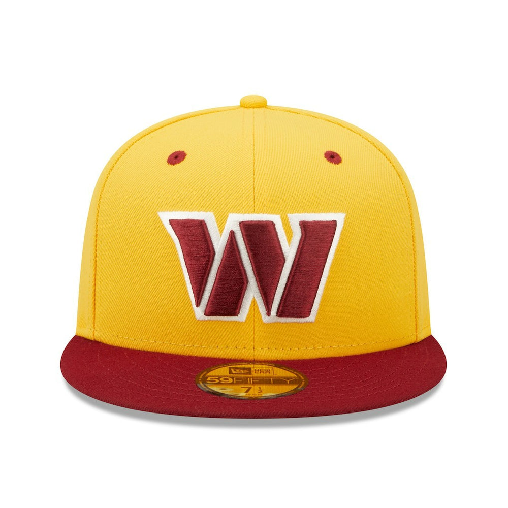 Washington Commanders New Era Flipside 2Tone 59FIFTY Fitted Hat - Gold/Burgundy Hats