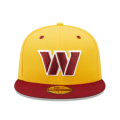 Washington Commanders New Era Flipside 2Tone 59FIFTY Fitted Hat - Gold/Burgundy Hats