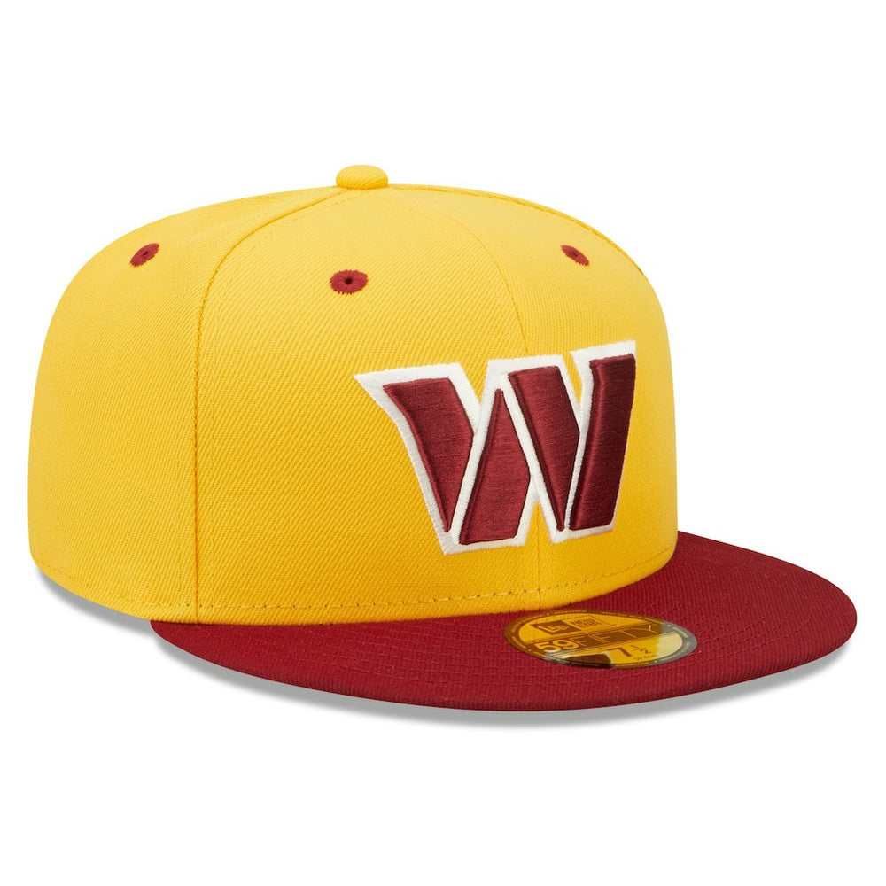 Washington Commanders New Era Flipside 2Tone 59FIFTY Fitted Hat - Gold/Burgundy Hats