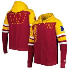 Washington Commanders Starter Extreme Full-Zip Hoodie Jacket - Burgundy Hoodies