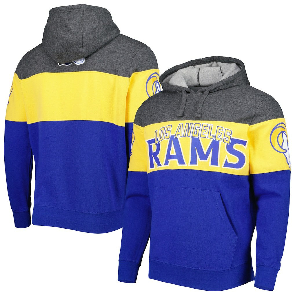 Los Angeles Rams Starter Extreme Pullover Hoodie - Heather Charcoal/Royal Hoodies