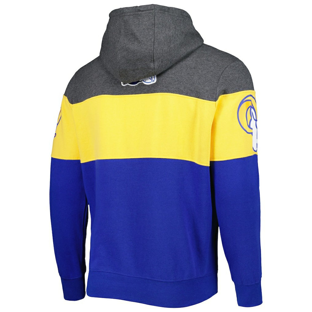 Los Angeles Rams Starter Extreme Pullover Hoodie - Heather Charcoal/Royal Hoodies