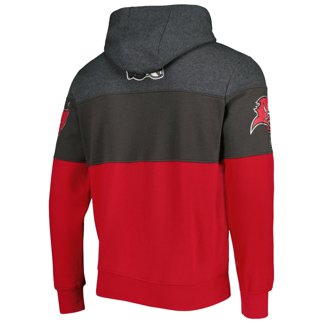 Tampa Bay Buccaneers Starter Extreme Pullover Hoodie - Heather Charcoal/Red Hoodies