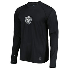 Las Vegas Raiders MSX by Michael Strahan Interval Long Sleeve Raglan T-Shirt - Black T-shirts
