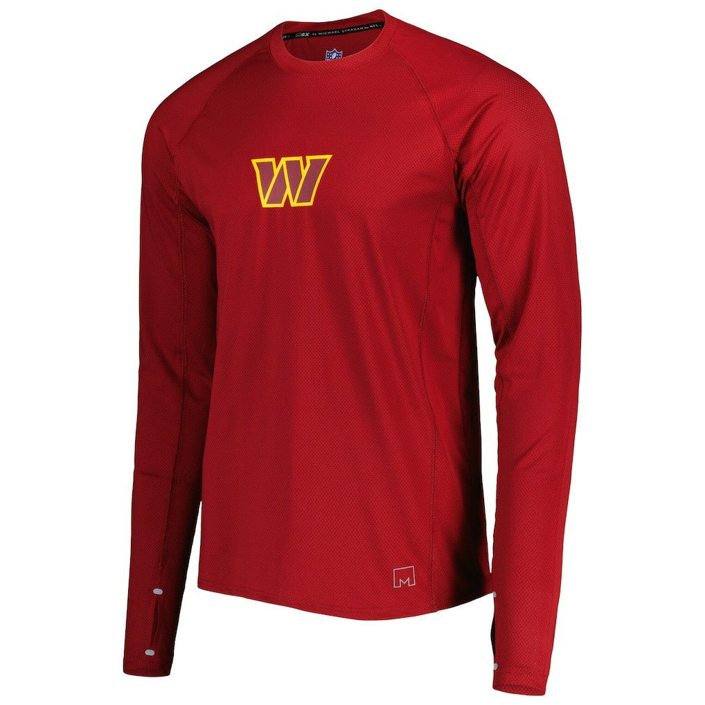 Washington Commanders MSX by Michael Strahan Interval Long Sleeve Raglan T-Shirt - Burgundy T-shirts