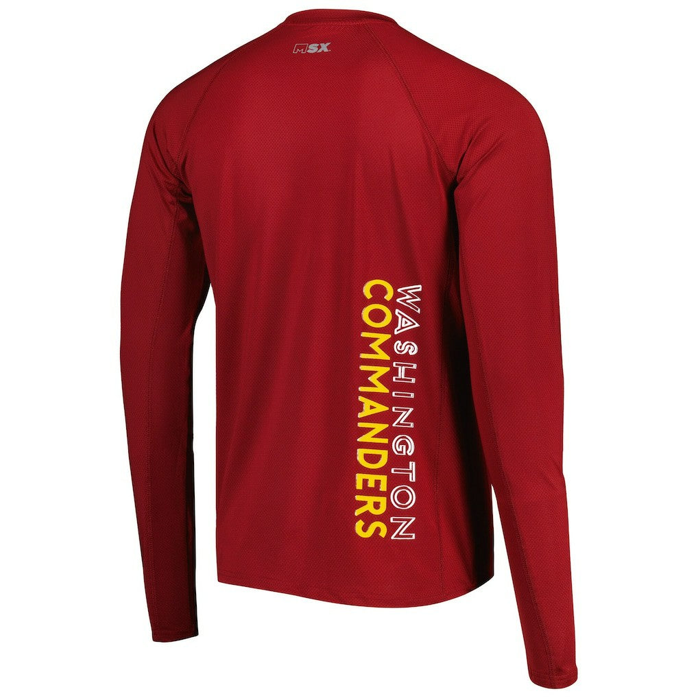 Washington Commanders MSX by Michael Strahan Interval Long Sleeve Raglan T-Shirt - Burgundy T-shirts