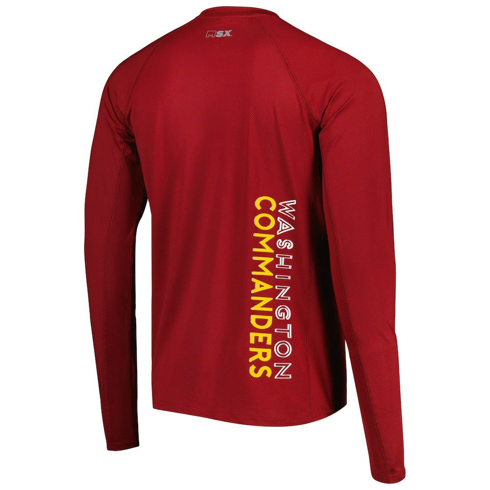 Washington Commanders MSX by Michael Strahan Interval Long Sleeve Raglan T-Shirt - Burgundy T-shirts