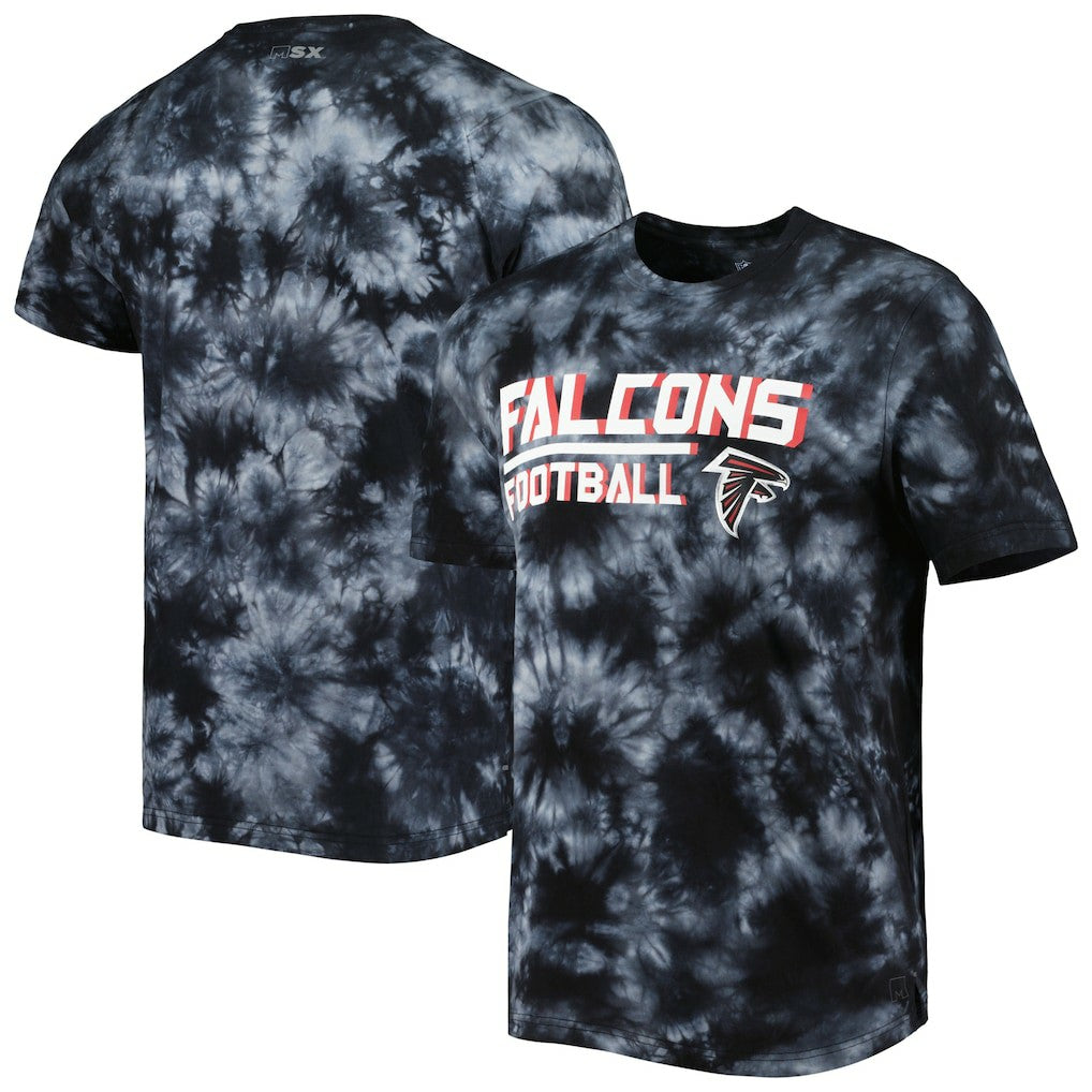 Atlanta Falcons MSX by Michael Strahan Recovery Tie-Dye T-Shirt - Black T-shirts