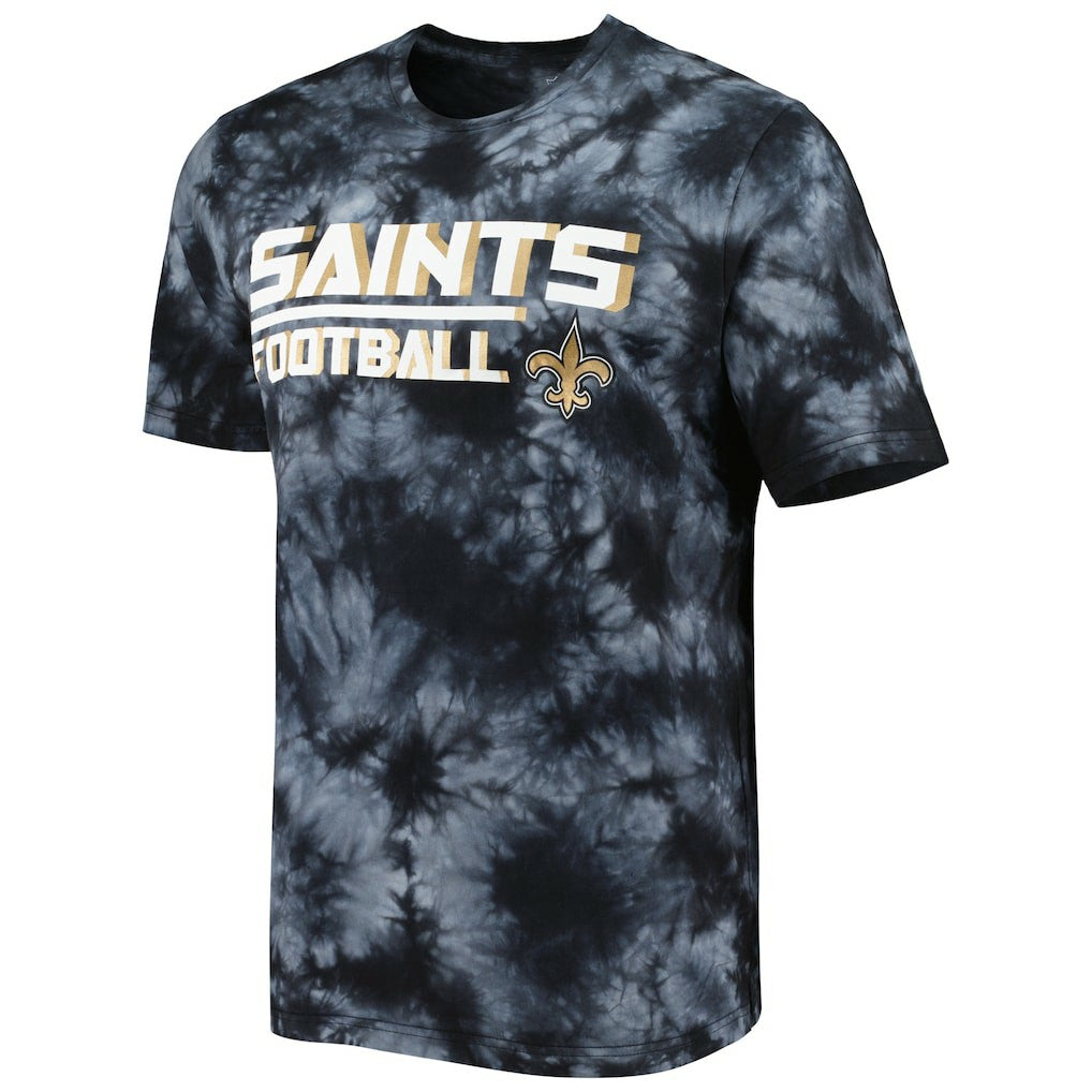 New Orleans Saints MSX by Michael Strahan Recovery Tie-Dye T-Shirt - Black T-shirts