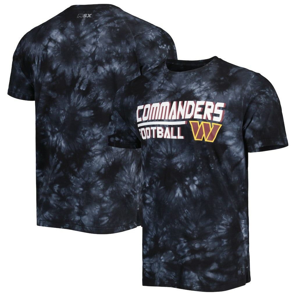 Washington Commanders MSX by Michael Strahan Recovery Tie-Dye T-Shirt - Black T-shirts