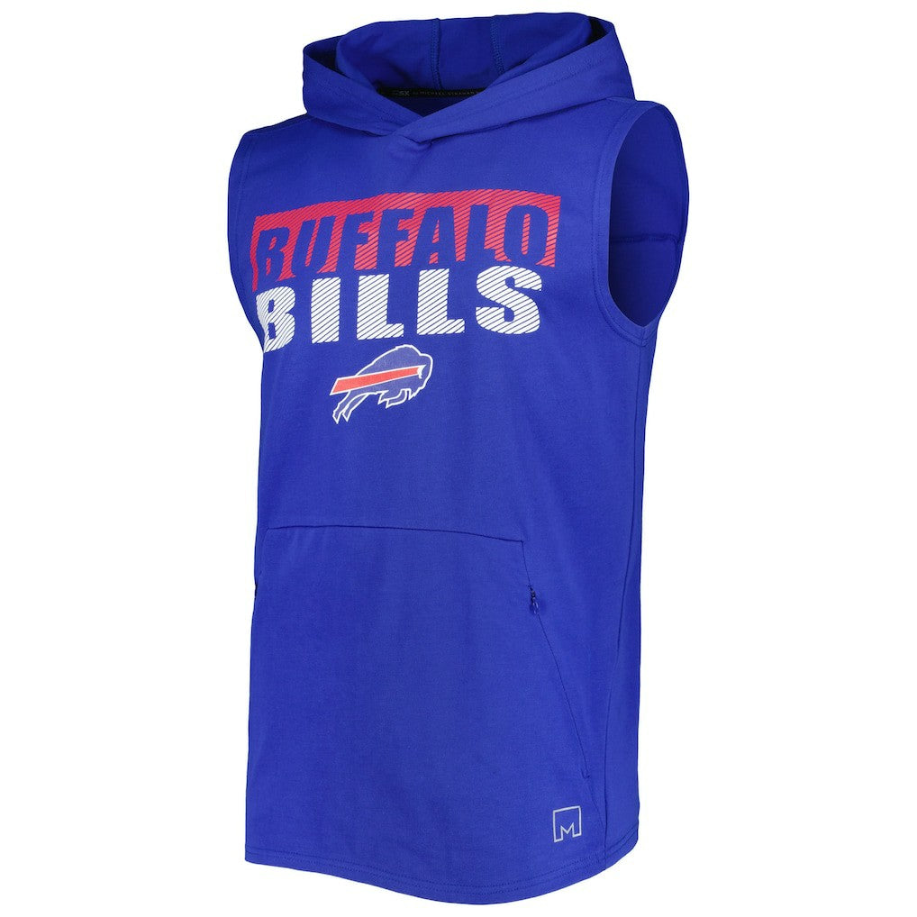 Buffalo Bills MSX by Michael Strahan Relay Sleeveless Pullover Hoodie - Royal Hoodies
