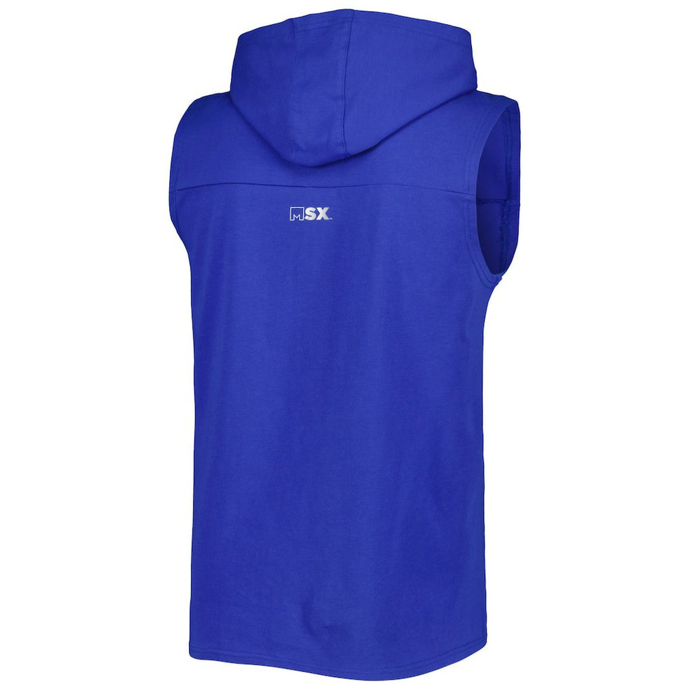 Buffalo Bills MSX by Michael Strahan Relay Sleeveless Pullover Hoodie - Royal Hoodies