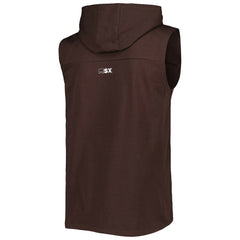 Cleveland Browns MSX by Michael Strahan Relay Sleeveless Pullover Hoodie - Brown Hoodies