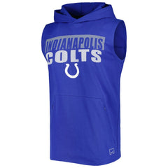 Indianapolis Colts MSX by Michael Strahan Relay Sleeveless Pullover Hoodie - Royal Hoodies