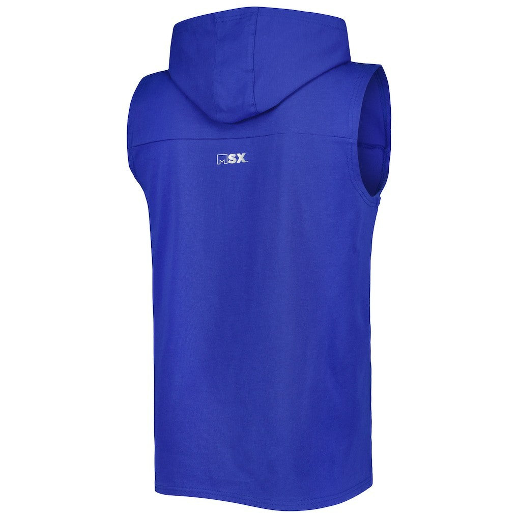 Indianapolis Colts MSX by Michael Strahan Relay Sleeveless Pullover Hoodie - Royal Hoodies
