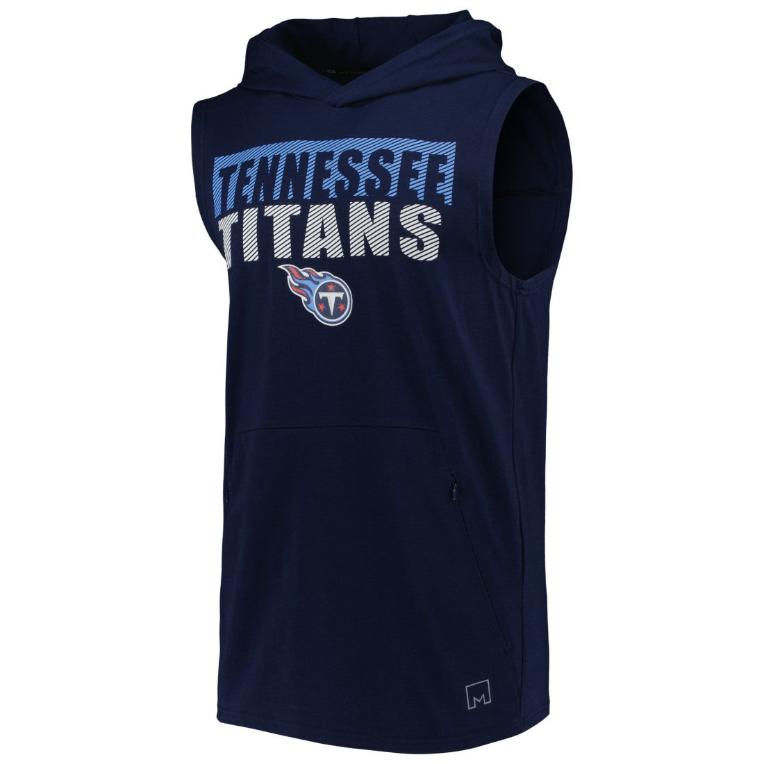 Tennessee Titans MSX by Michael Strahan Relay Sleeveless Pullover Hoodie - Navy Hoodies