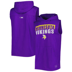 Minnesota Vikings MSX by Michael Strahan Relay Sleeveless Pullover Hoodie - Purple Hoodies
