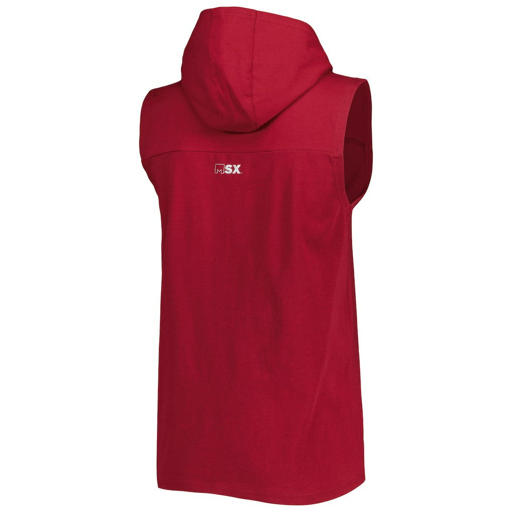 Washington Commanders MSX by Michael Strahan Relay Sleeveless Pullover Hoodie - Burgundy Hoodies