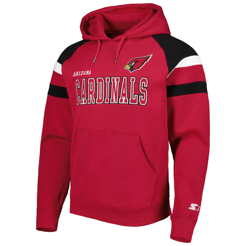 Arizona Cardinals Starter Draft Fleece Raglan Pullover Hoodie - Cardinal Hoodies