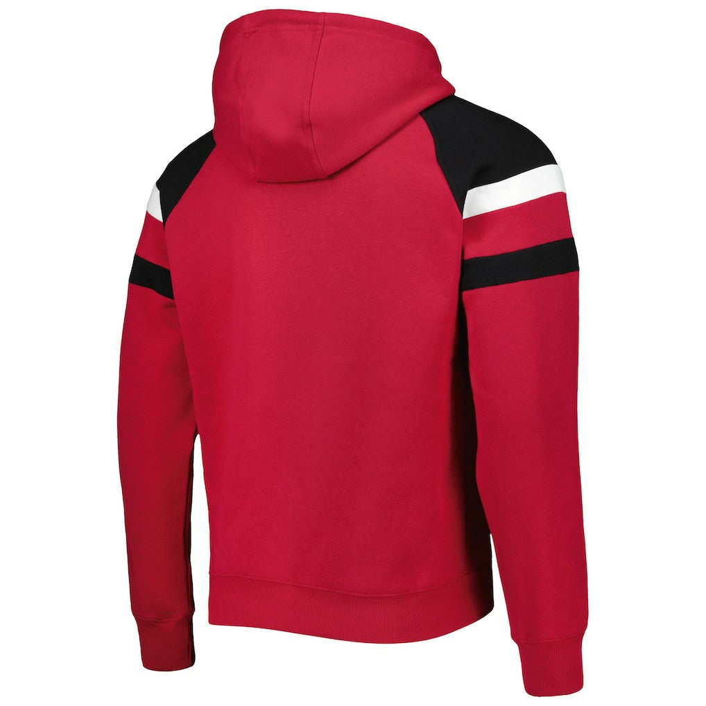 Arizona Cardinals Starter Draft Fleece Raglan Pullover Hoodie - Cardinal Hoodies