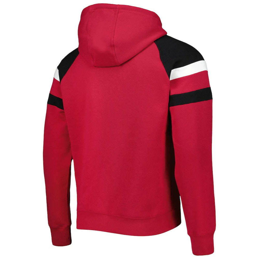 Arizona Cardinals Starter Draft Fleece Raglan Pullover Hoodie - Cardinal Hoodies