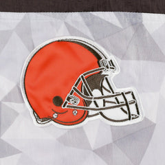 Cleveland Browns Starter Thursday Night Gridiron Raglan Half-Zip Hooded Jacket - White/Brown Jackets